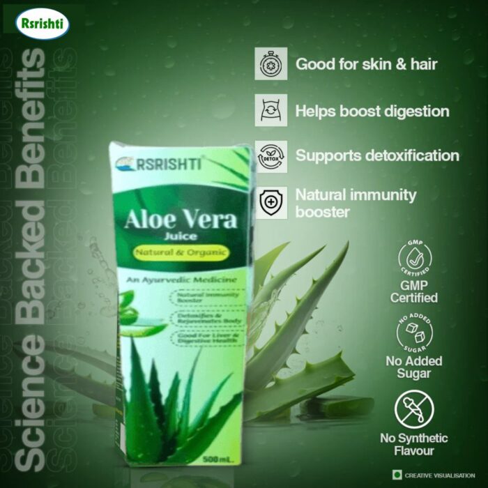 Aloe Vera Juice 500 ml - For Immunity, Digestion & Detox - Image 3